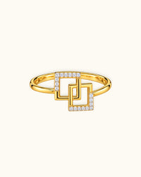 Modern Geometric Sparkle Ring