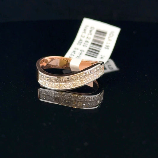 Curved Pavé Diamond Band Ring