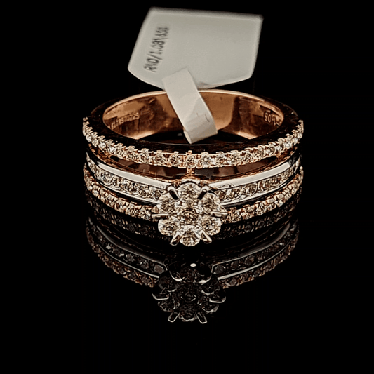 Classic Diamond Cluster Bridal Ring