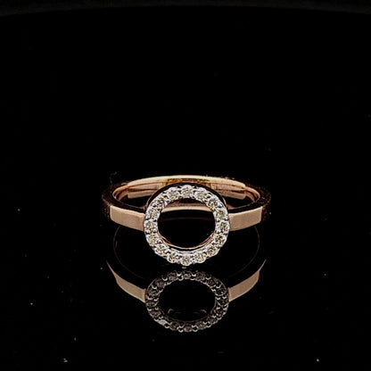 Rose Gold Open Halo Diamond Ring