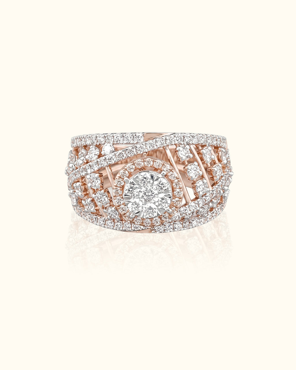 Imperial Weave Halo Diamond Ring