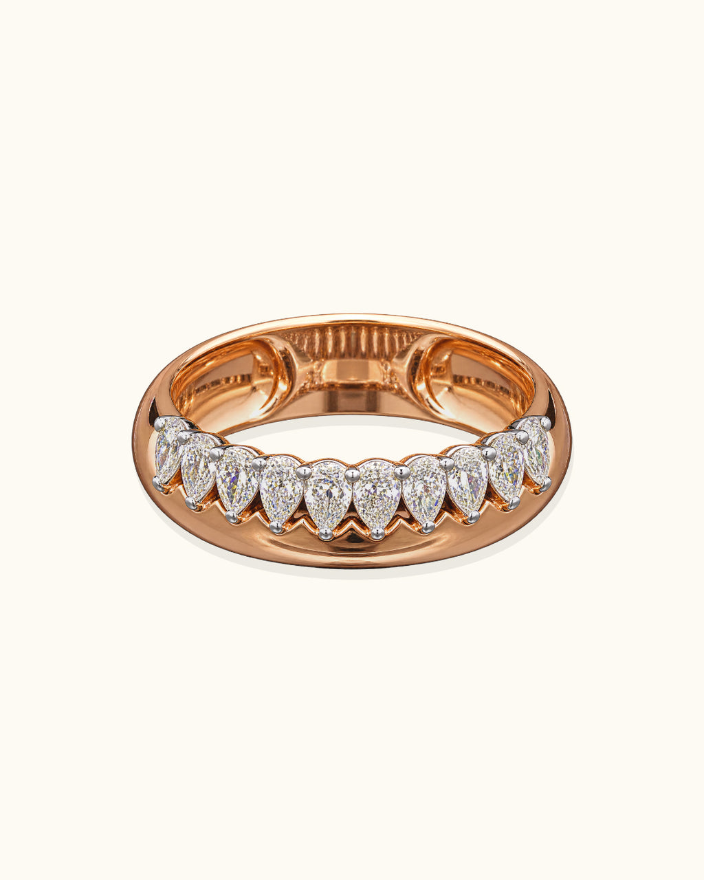 Royal Pear Diamond Band Ring