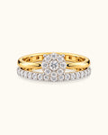 Floral Halo Diamond Ring