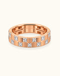 Royal Checkered Diamond Band Ring