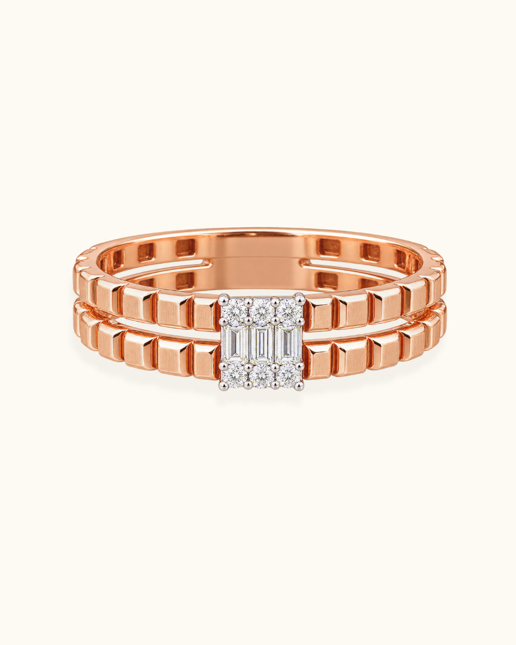 Regal Link Diamond Band Ring