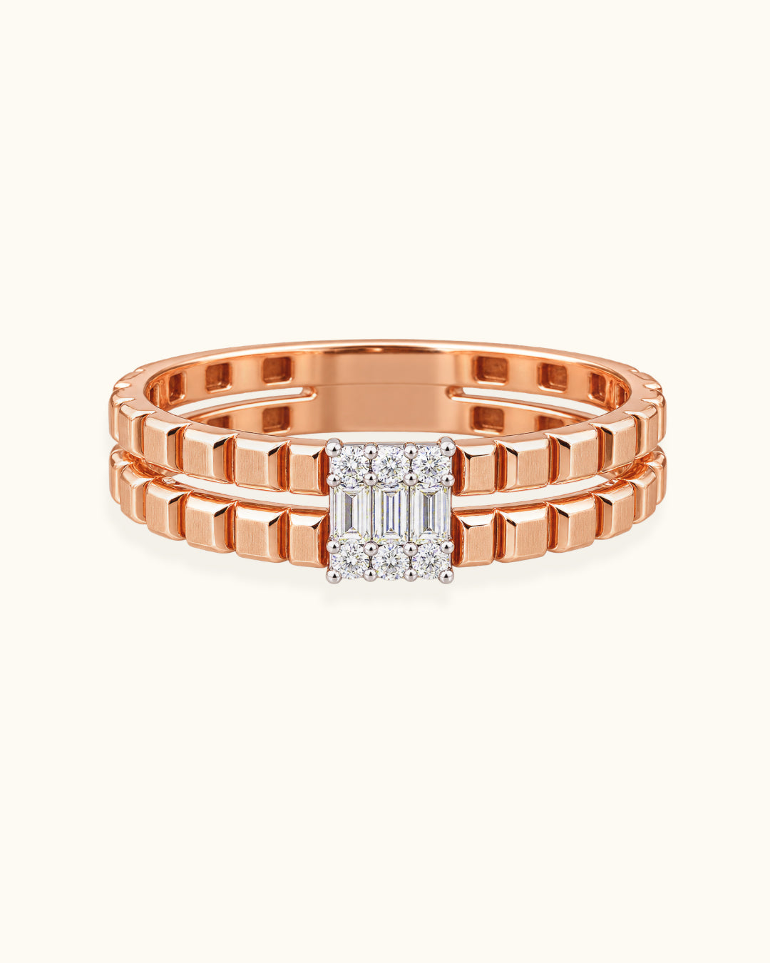 Regal Link Diamond Band Ring