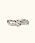 Floral Twist Diamond Ring