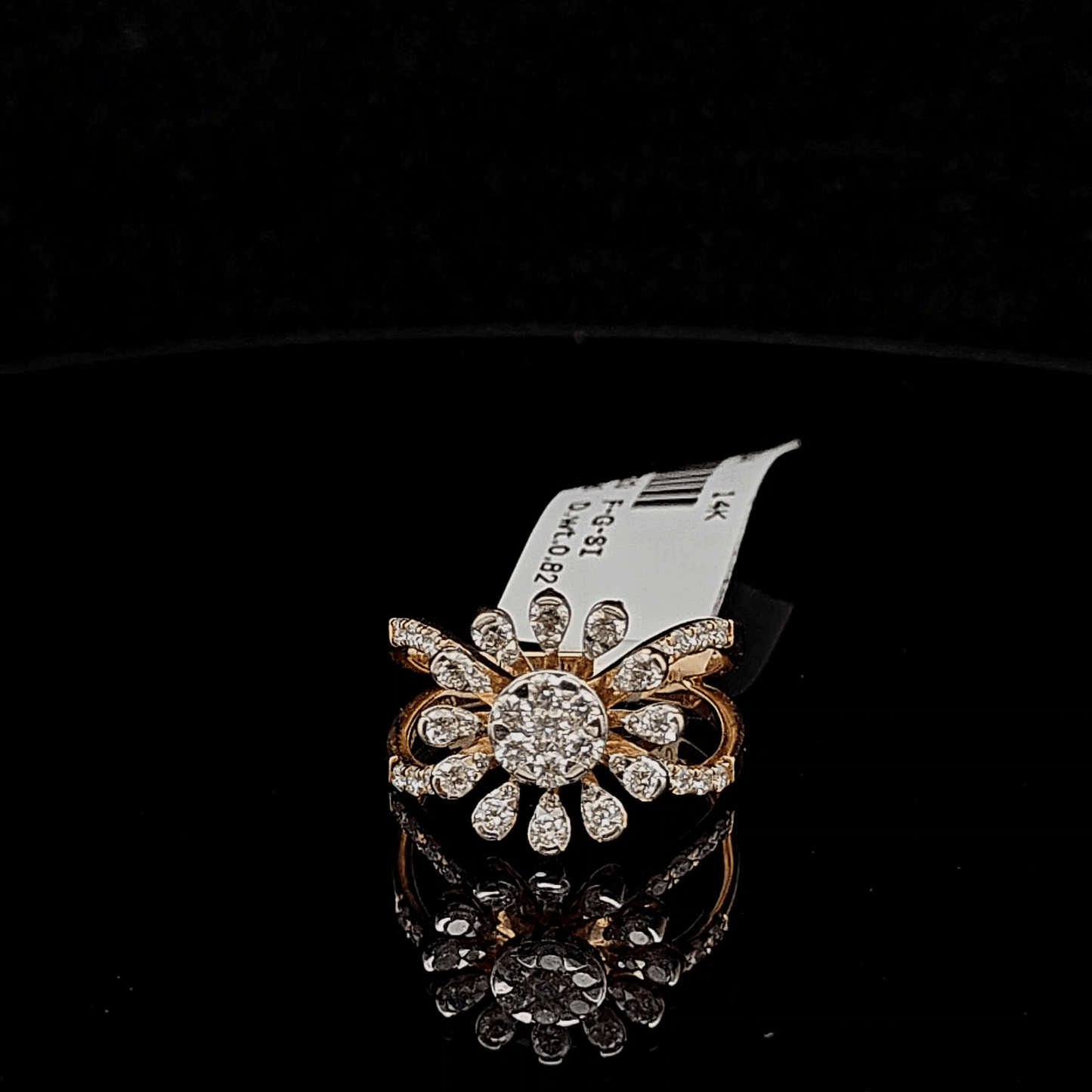 Flower Motif Diamond Ring