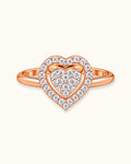 Diamond Heart Halo Ring