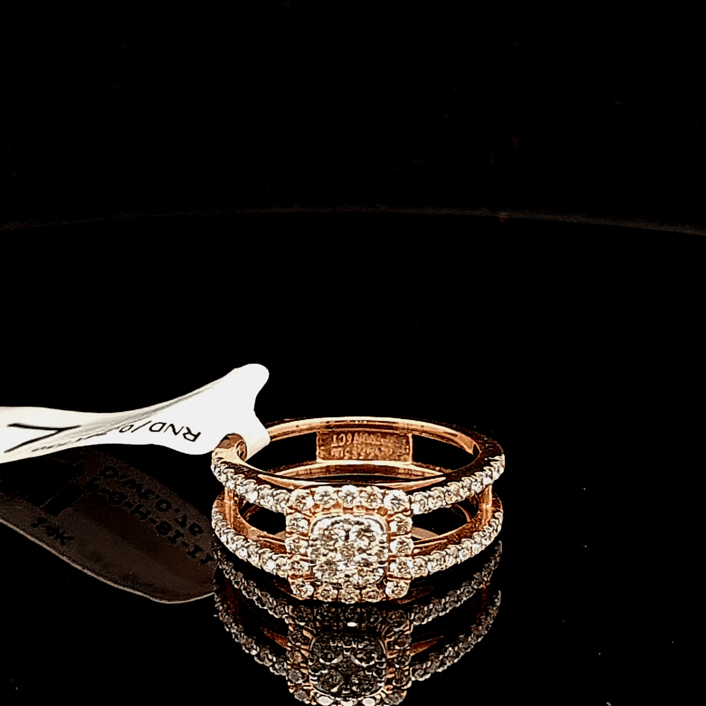 Square Halo Diamond Ring