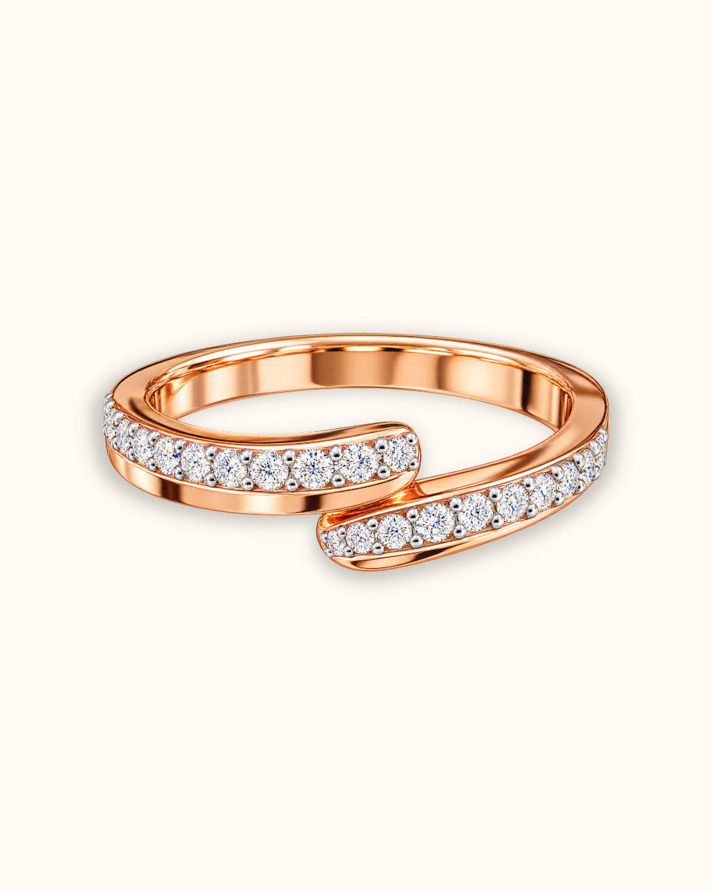 Diamond Infinity Open Ring