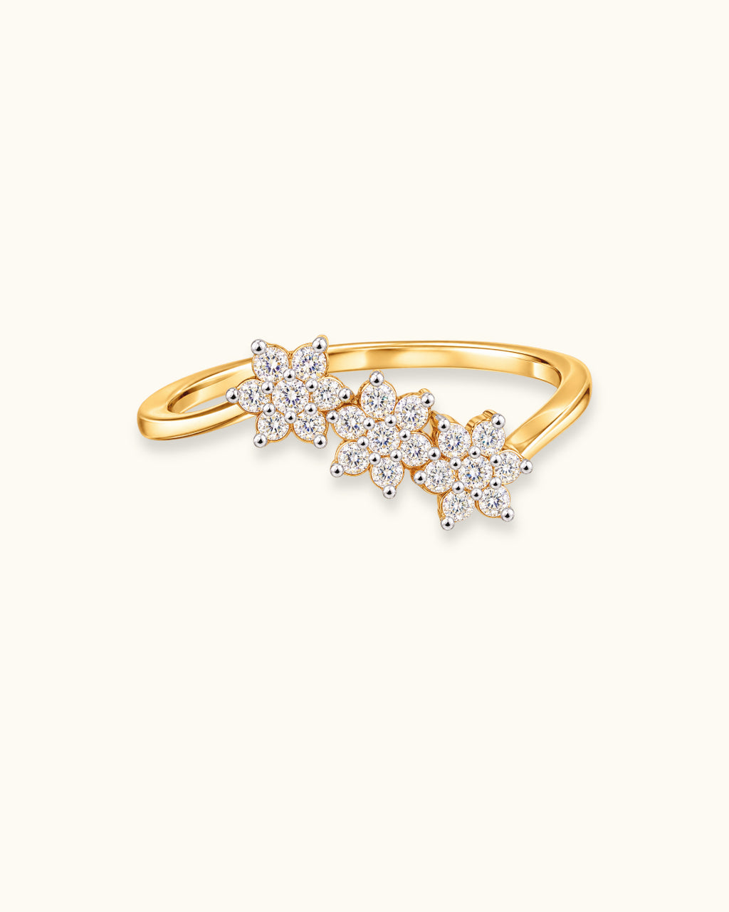 Diamond Floral Cluster Ring