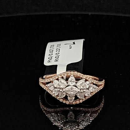 Floral Marquise Diamond Cluster Ring