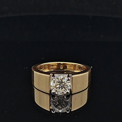 1.5ct Round Lab Diamond Solitaire Gents Ring