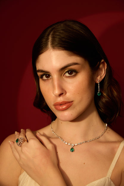 Mystical Green Drop Necklace