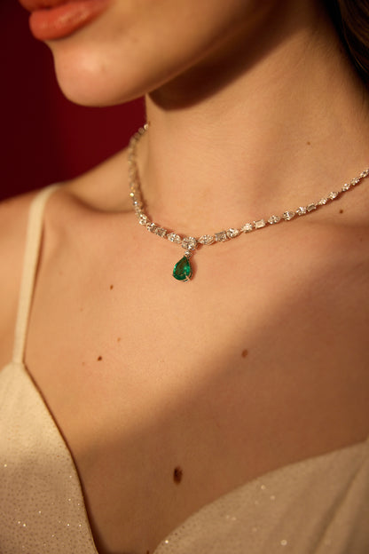 Mystical Green Drop Necklace