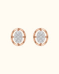 Diamond Orbit Cluster Stud Earrings