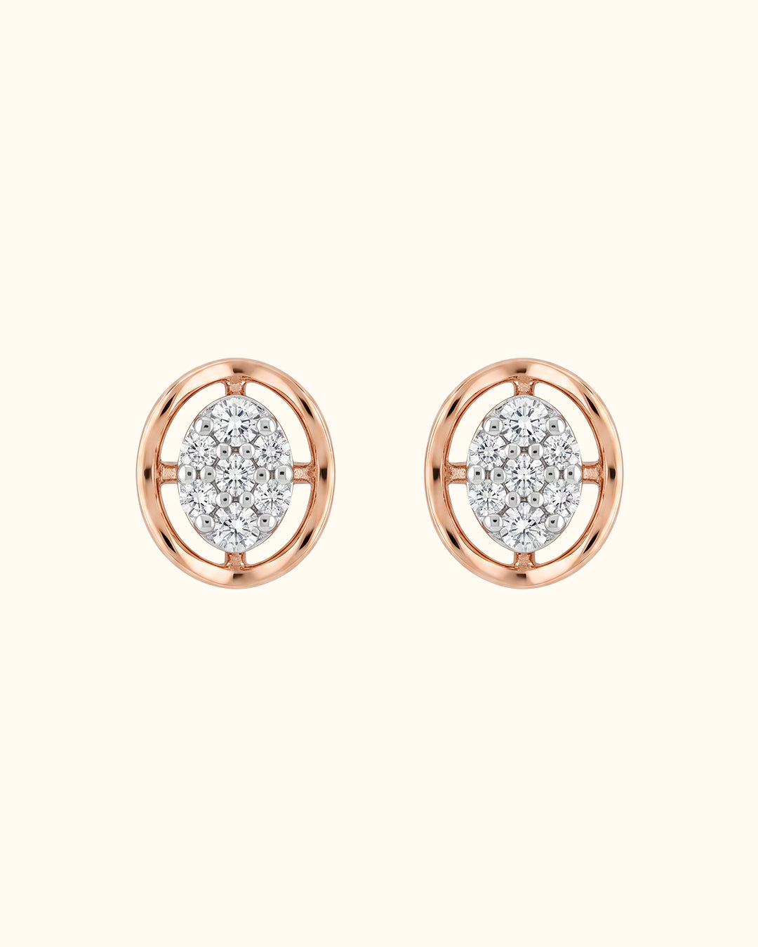 Diamond Orbit Cluster Stud Earrings