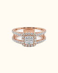 Elegant Double Band Diamond Ring