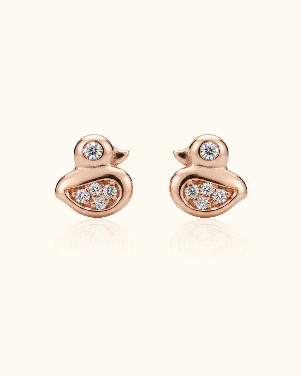 Diamond Duckling Stud Earrings