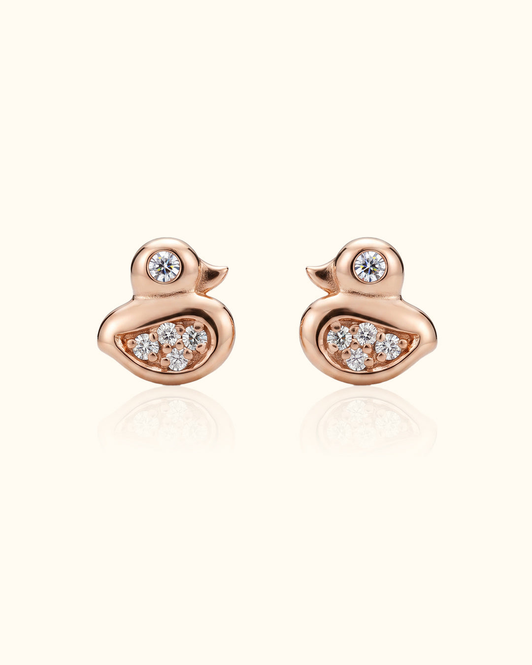 Diamond Duckling Stud Earrings