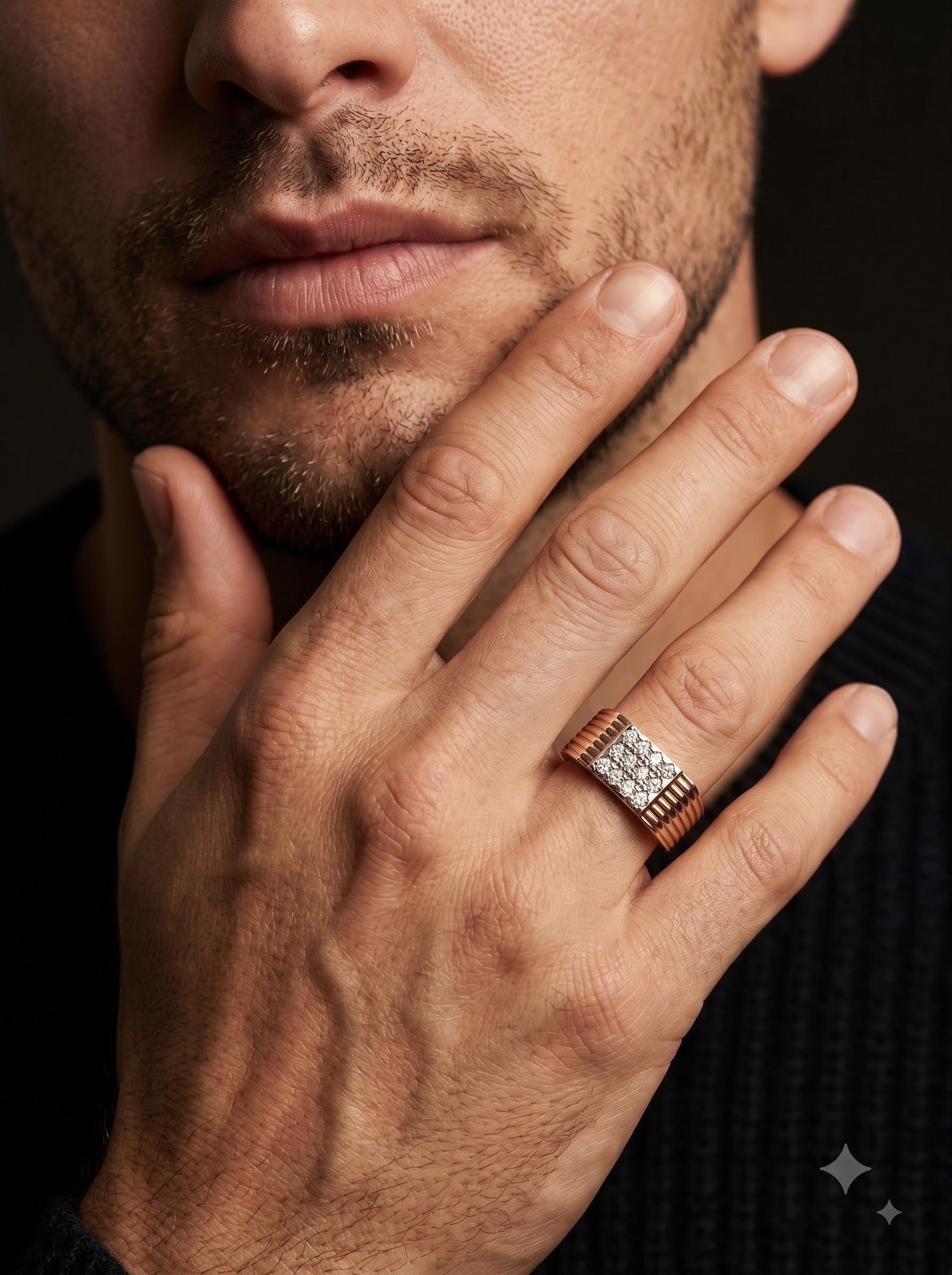 Royal Stride Diamond Men's Ring