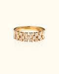 Luxe Diamond Lattice Band Ring