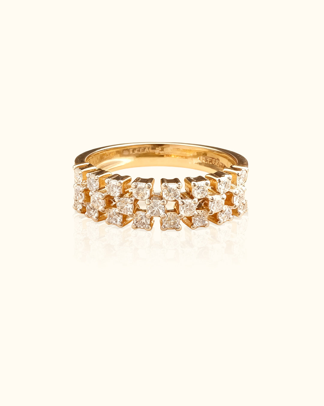 Luxe Diamond Lattice Band Ring