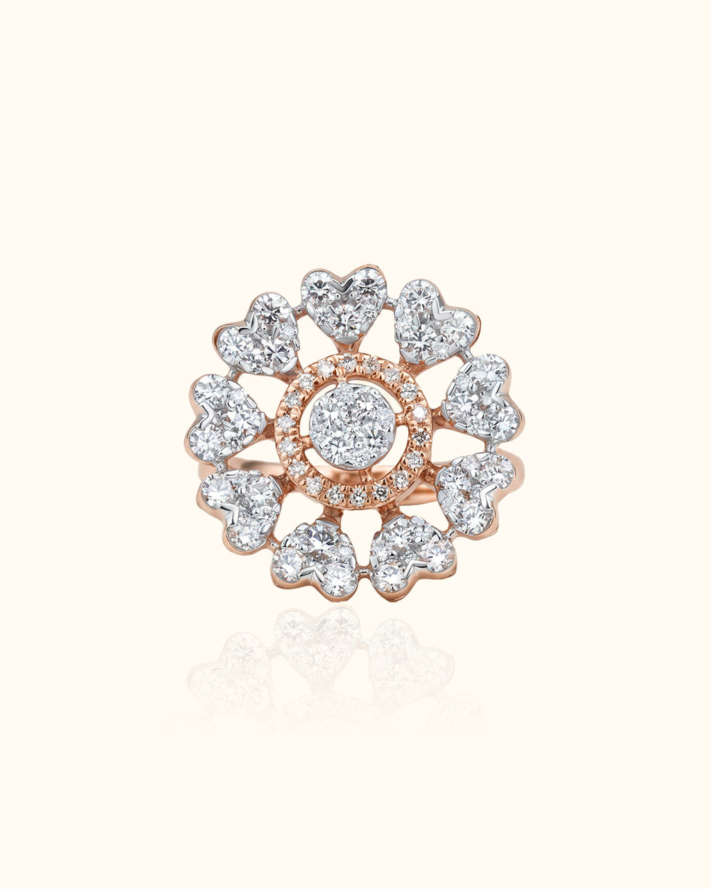 Eternal Hearts Diamond Bloom Ring
