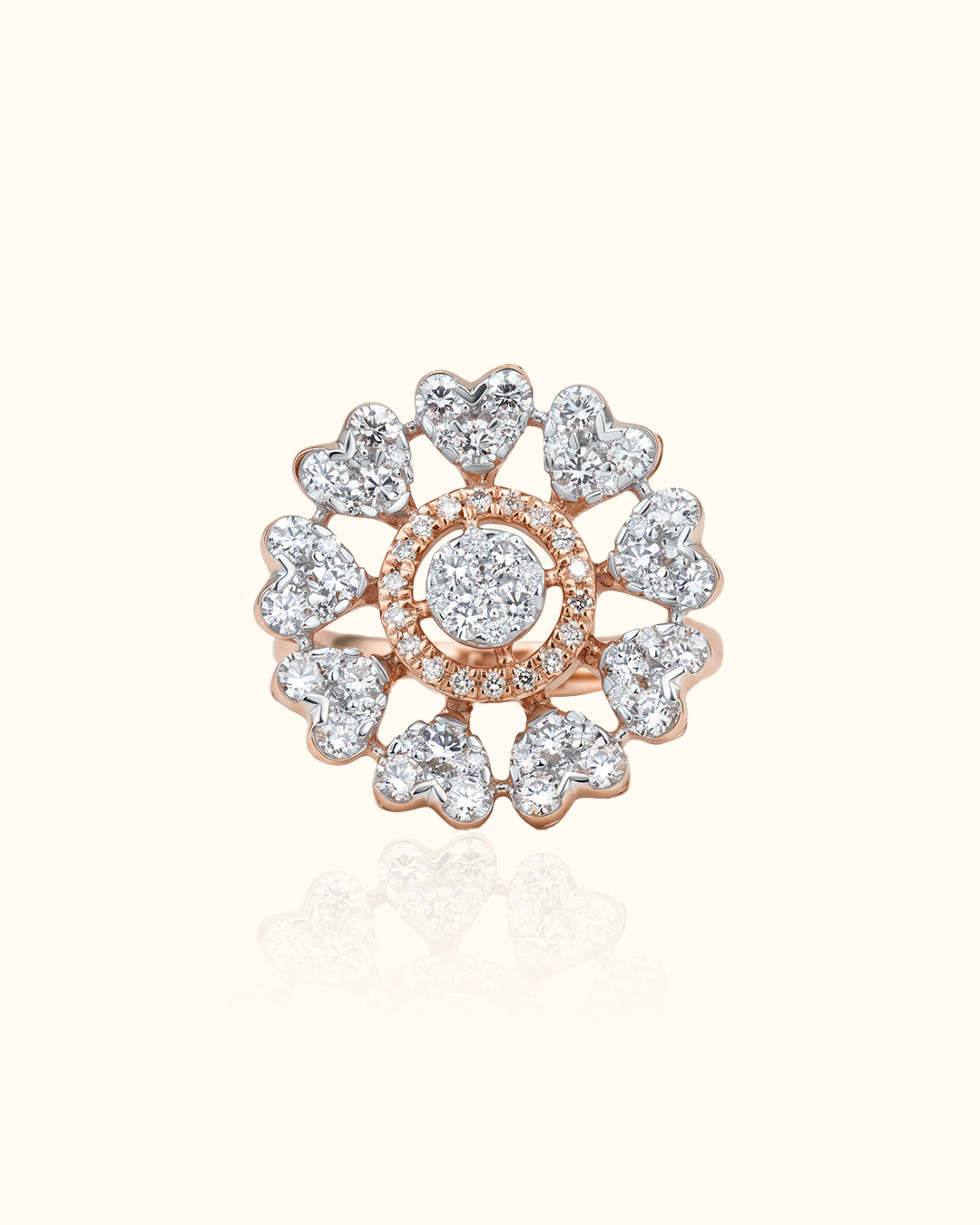 Eternal Hearts Diamond Bloom Ring