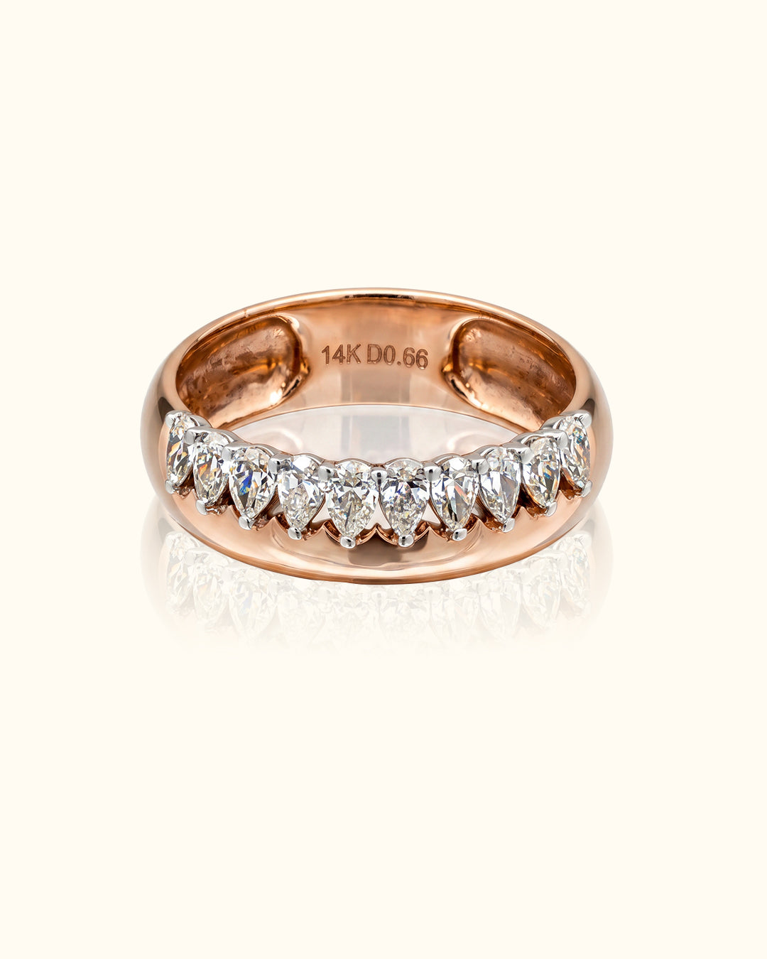 Royal Pear Diamond Band Ring
