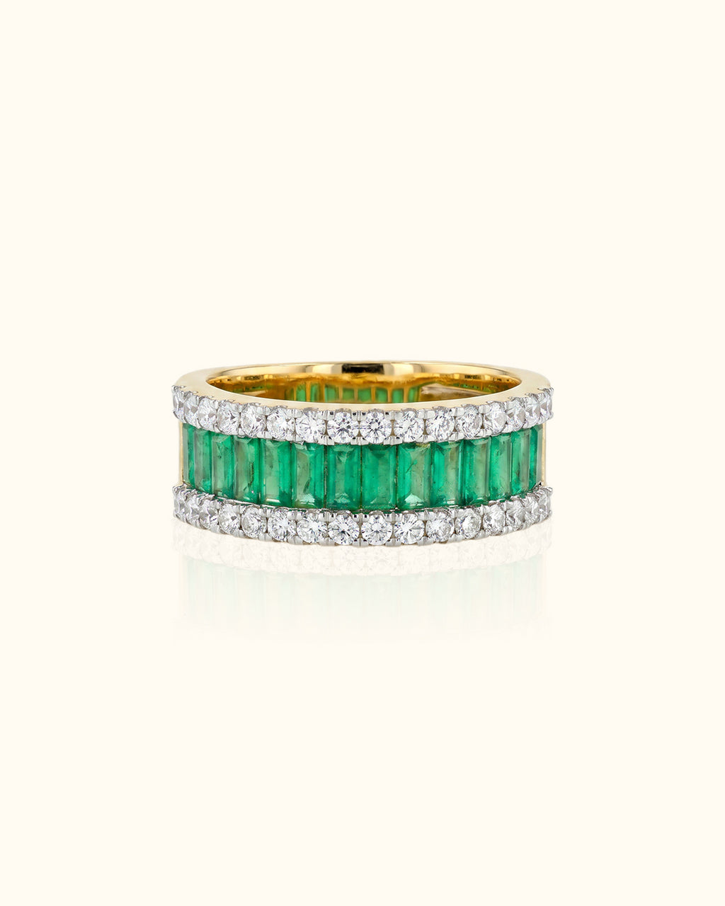 Emerald Eternity Halo Band
