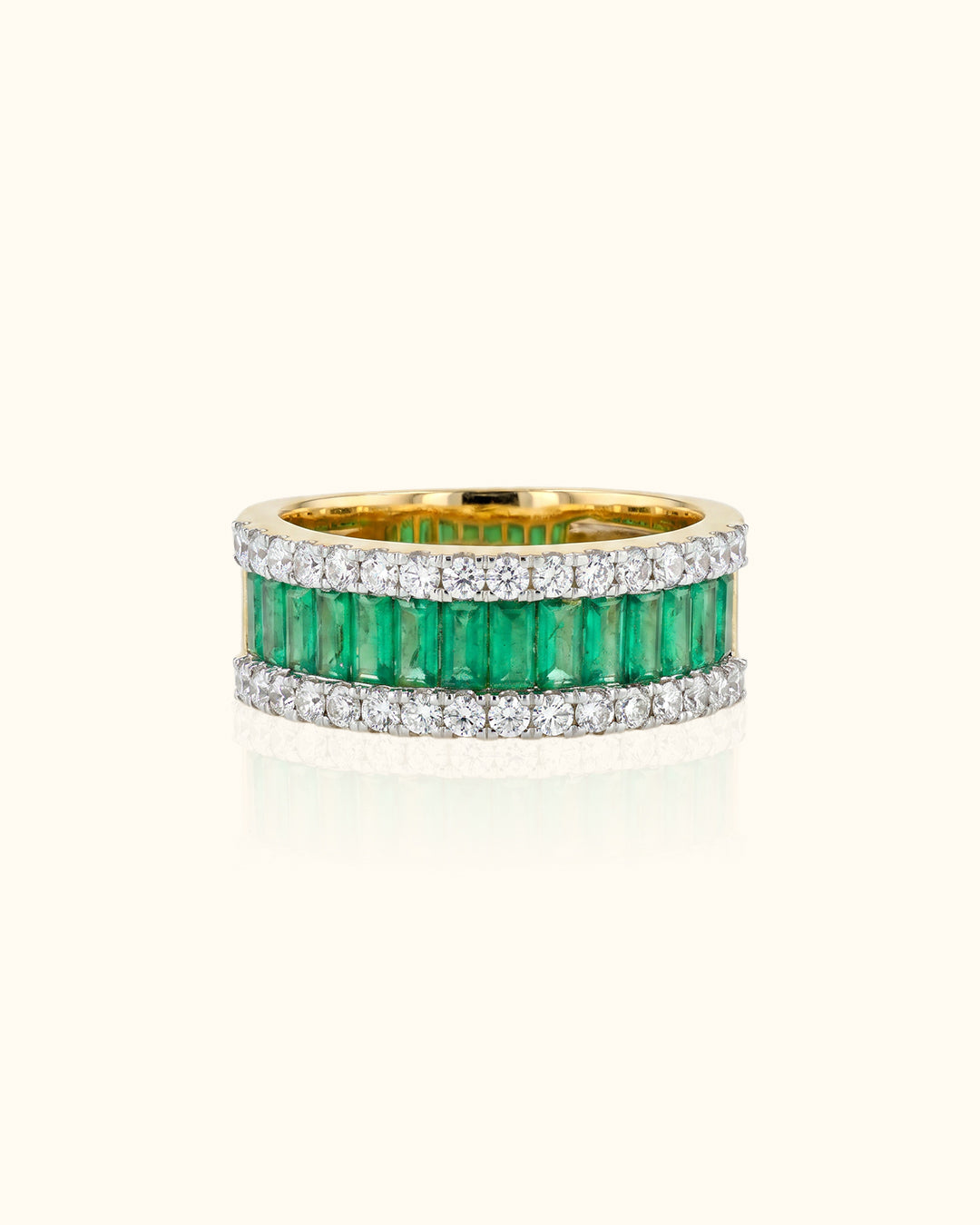 Emerald Eternity Halo Band