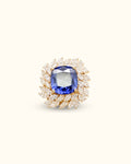 Royal Sapphire Bloom Diamond Ring