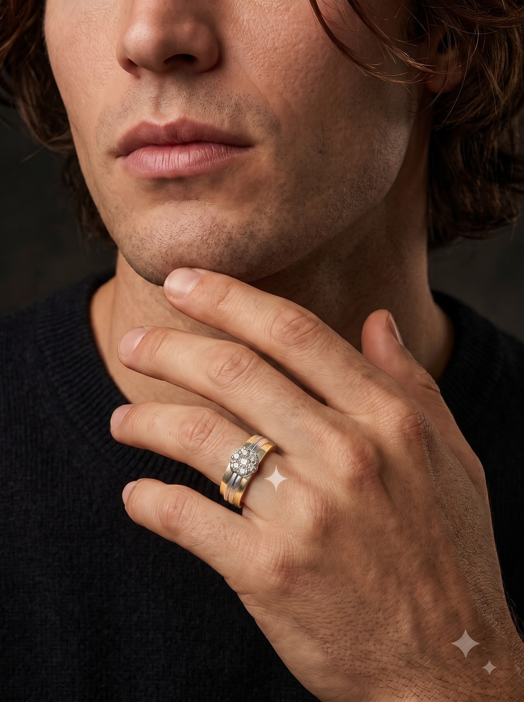 Majestic Diamond Cluster Men's Ring