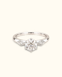 1 ct Marquise Accent Solitaire Diamond Ring