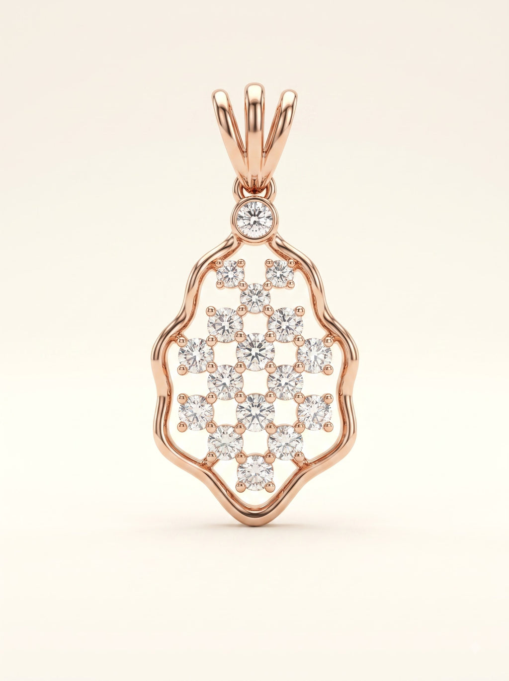 Celestial Lattice Diamond Pendant