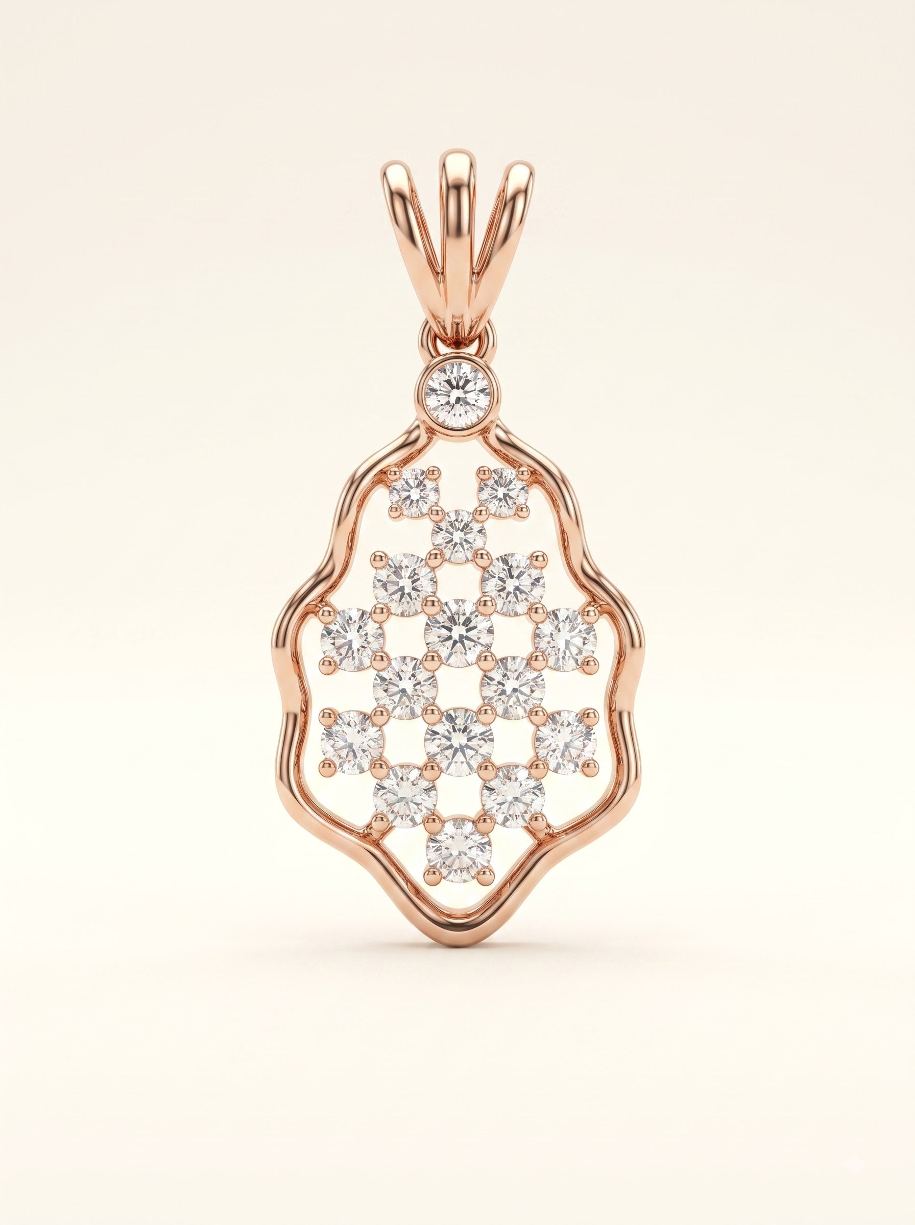 Celestial Lattice Diamond Pendant