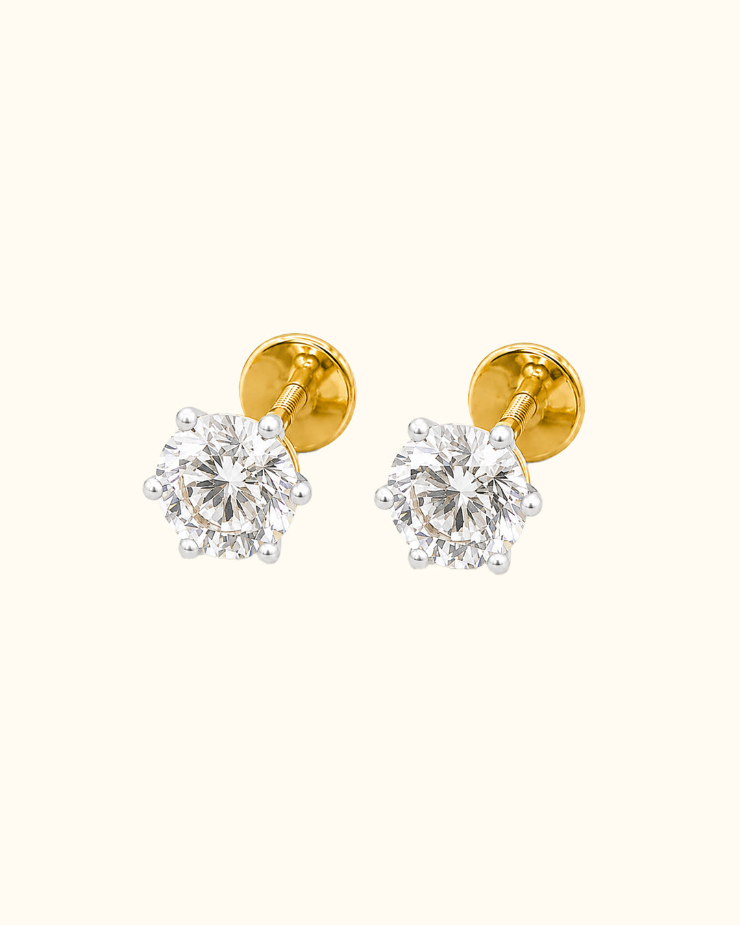 2.15 Carat each solitaire studs