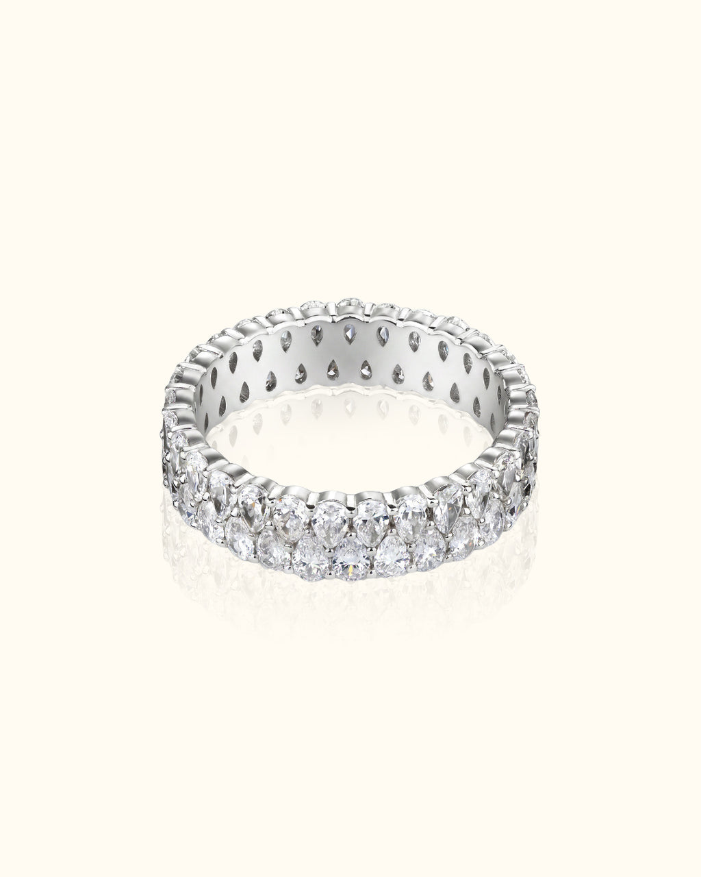 Pear Diamond Eternity Band Ring