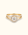 1 ct Twilight Halo Twist Solitaire Ring