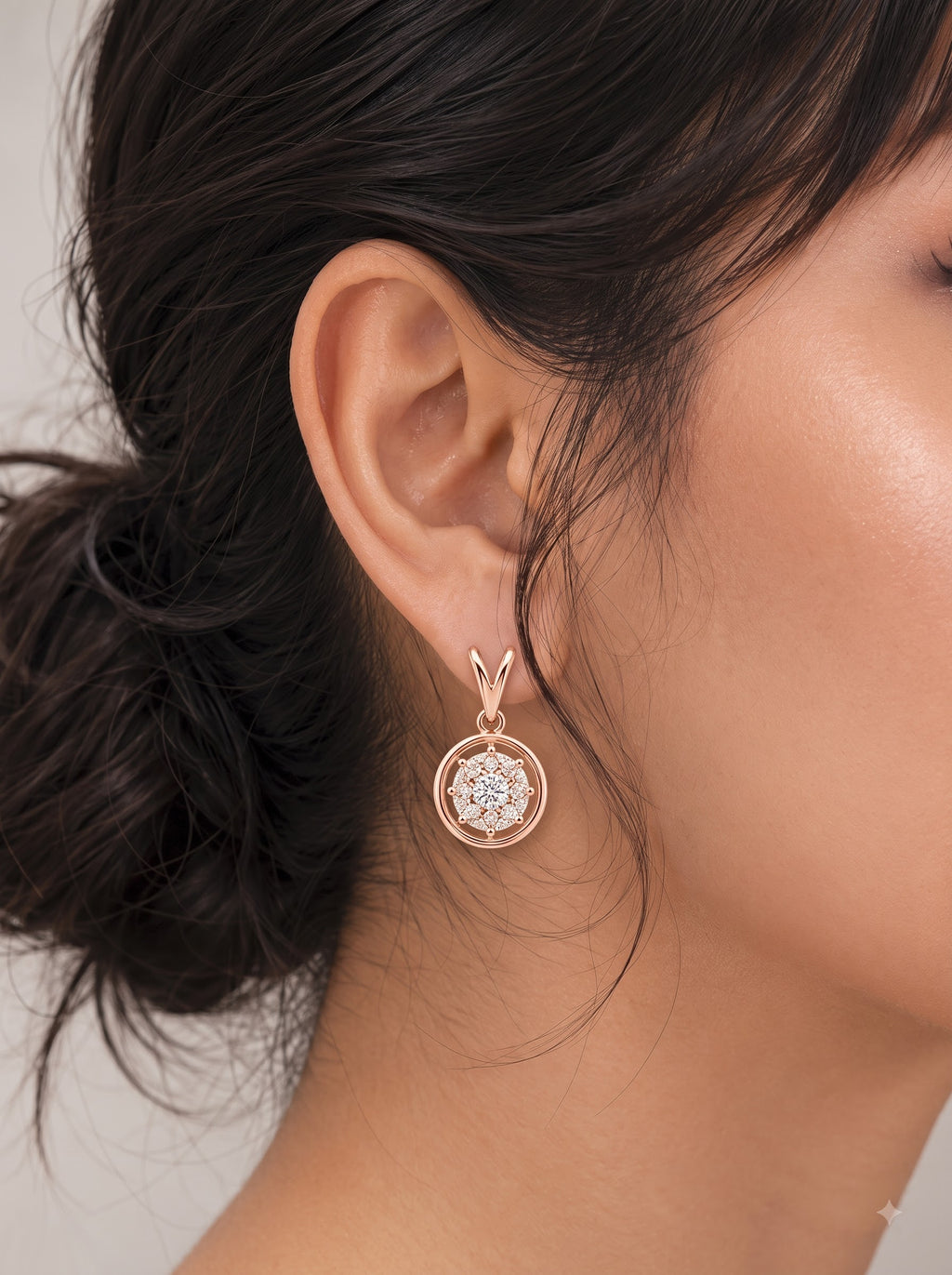 Radiant Halo Diamond Pendant