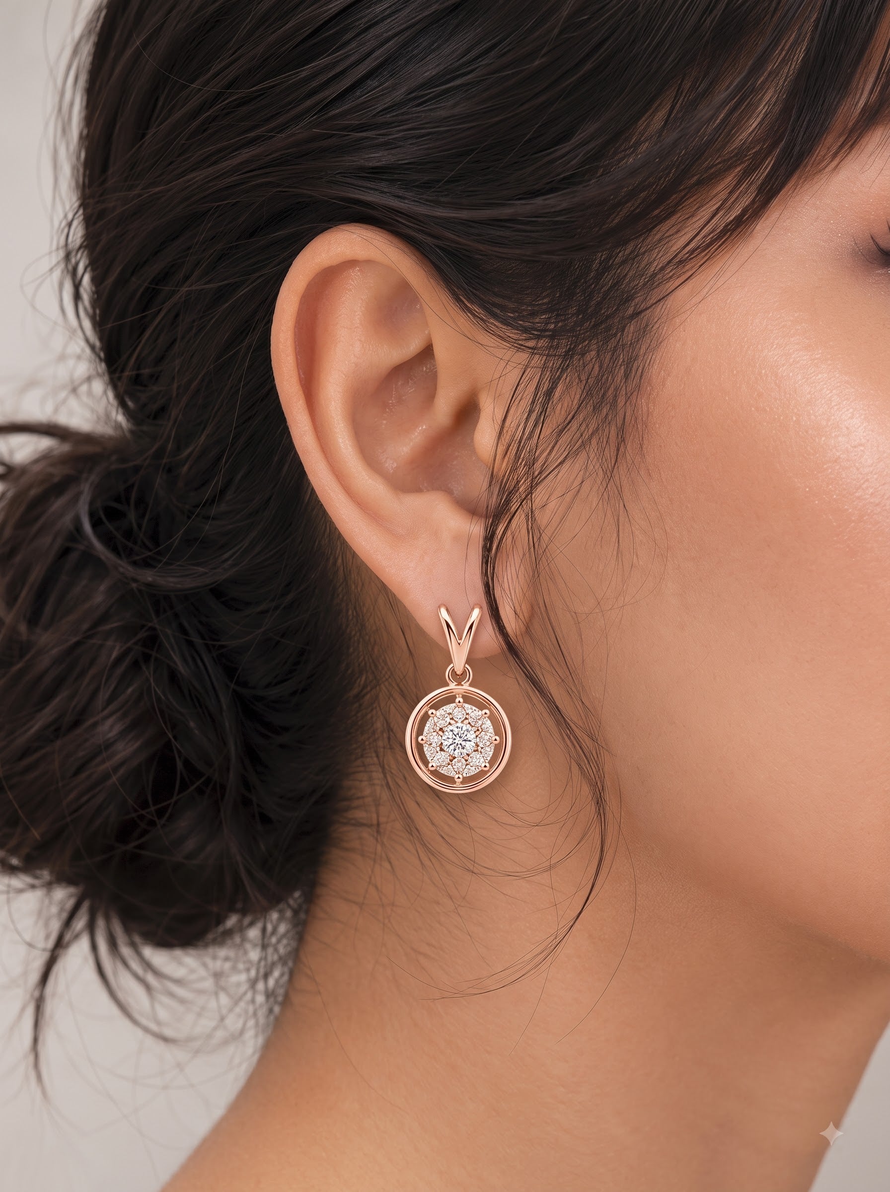 Radiant Halo Diamond Pendant