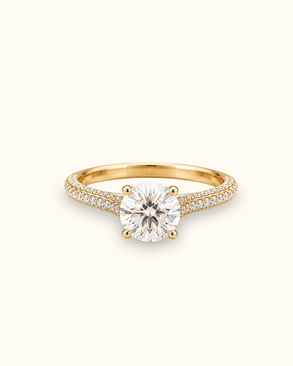 1.5ct Celeste Double Pavé Solitaire Ring