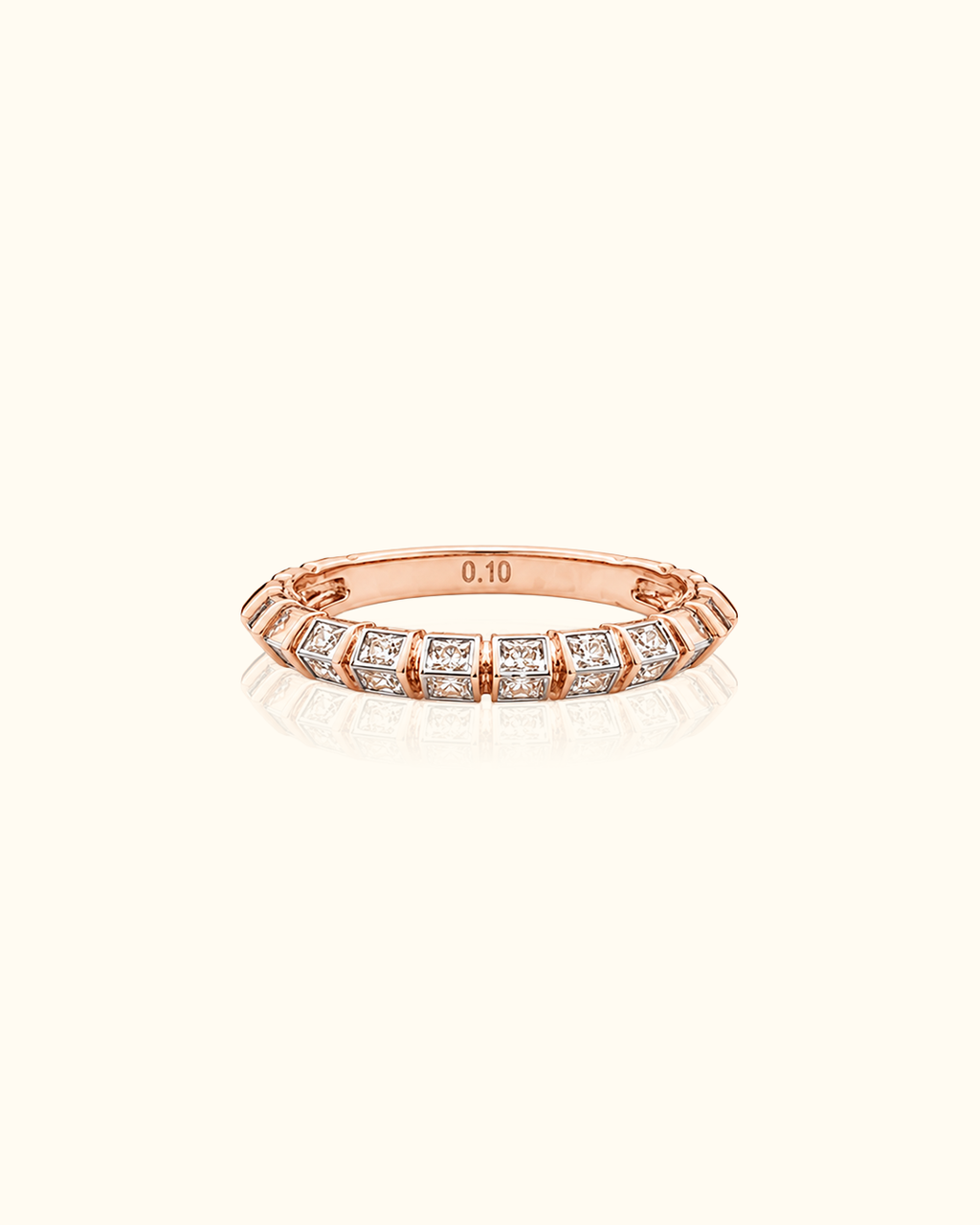 Rose-gold finish for a warm, luxurious appearance