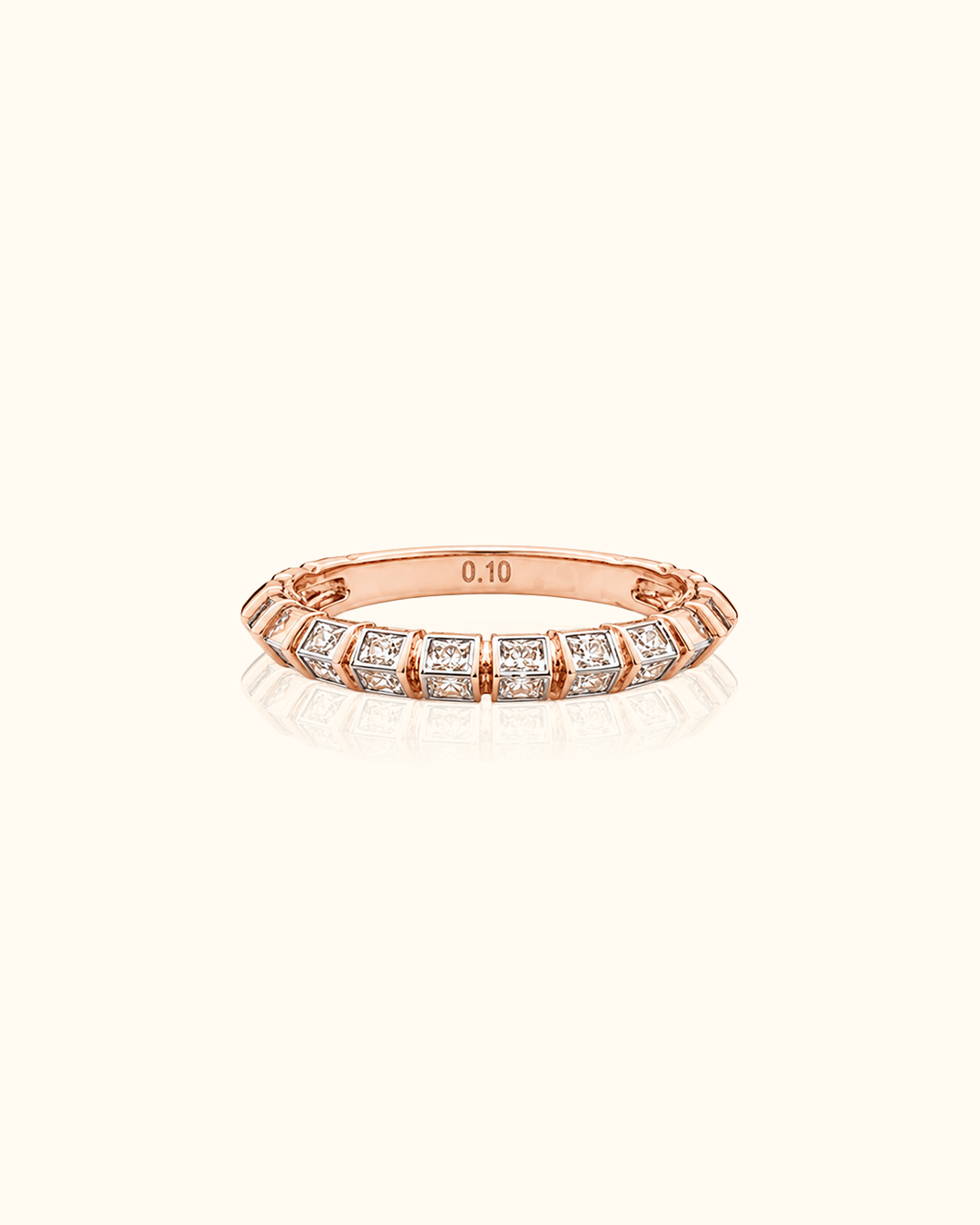 Rose-gold finish for a warm, luxurious appearance