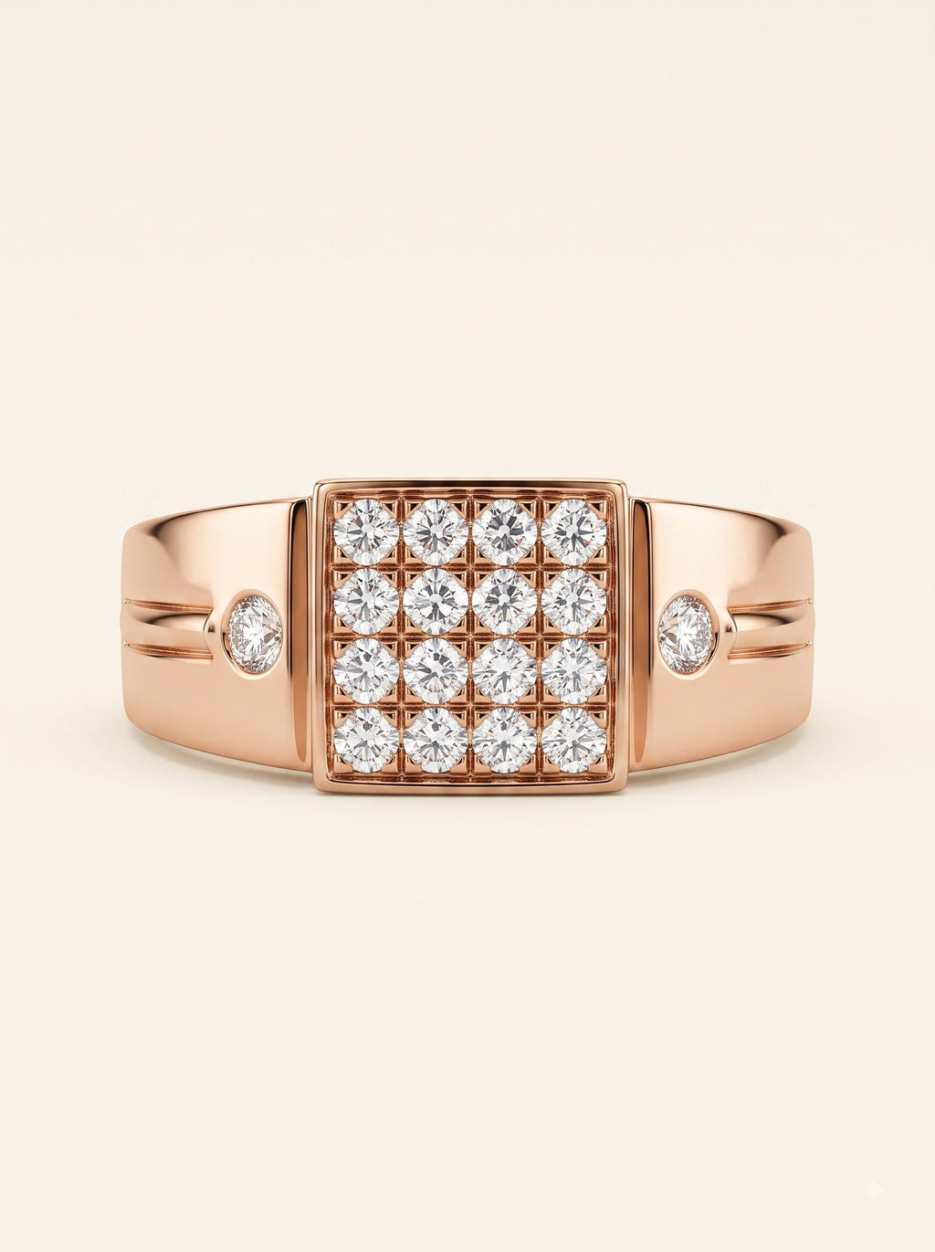 Royal Grid Diamond Men's Ring