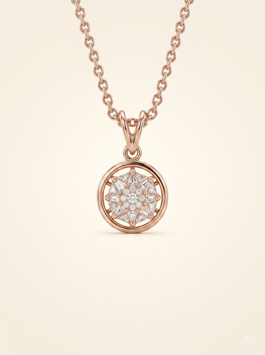 Radiant Halo Diamond Pendant