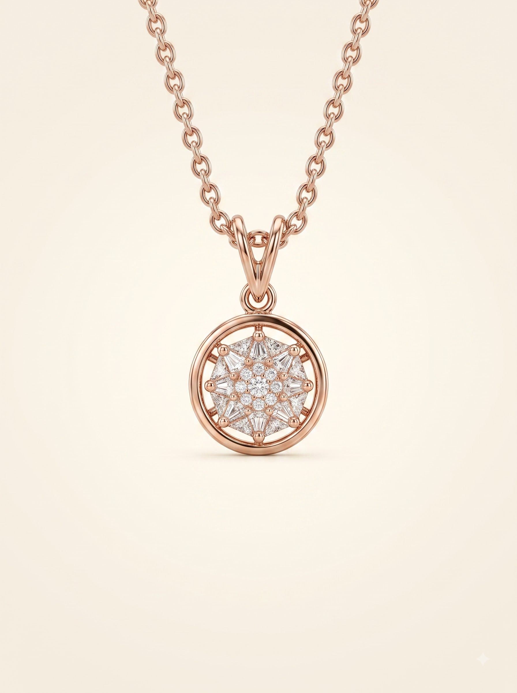 Radiant Halo Diamond Pendant