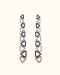 Sapphire Geometry Drop Earrings